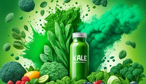 blending superfood green powder