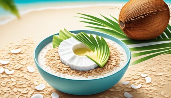 coconut water and oatmeal