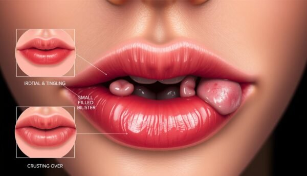 cold sore stages