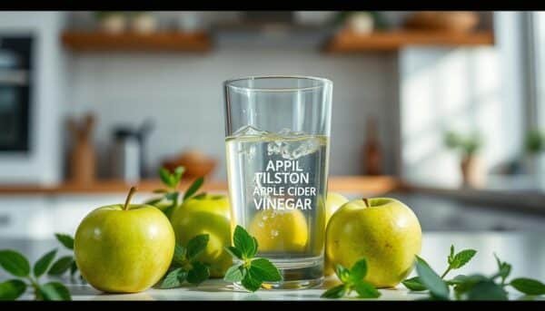 water and apple cider vinegar