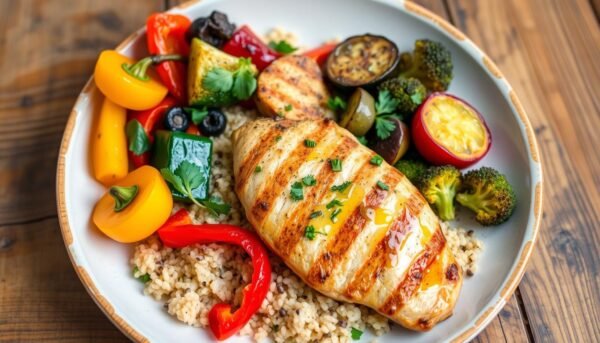 Healthy protein and vegetable dish