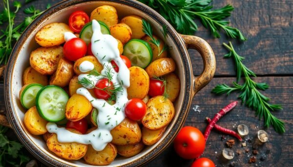Mediterranean Roasted Potato & Tzatziki Bowl