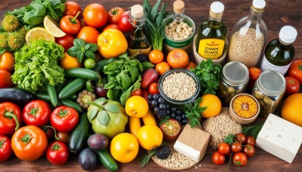 Mediterranean diet grocery items