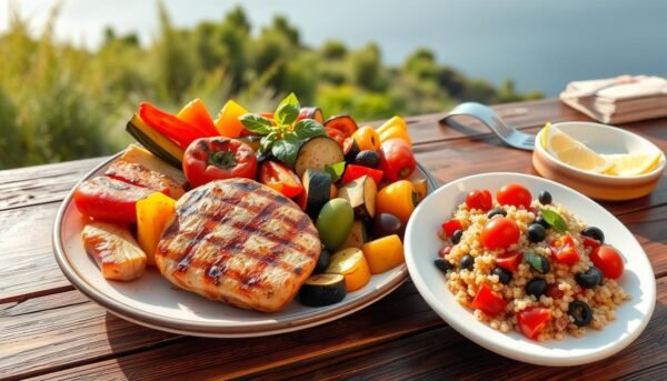 Mediterranean diet plate