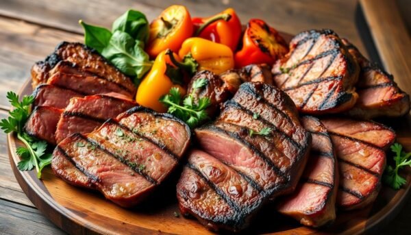 low-carb beef and pork