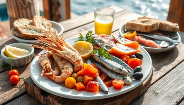 mediterranean seafood breakfast
