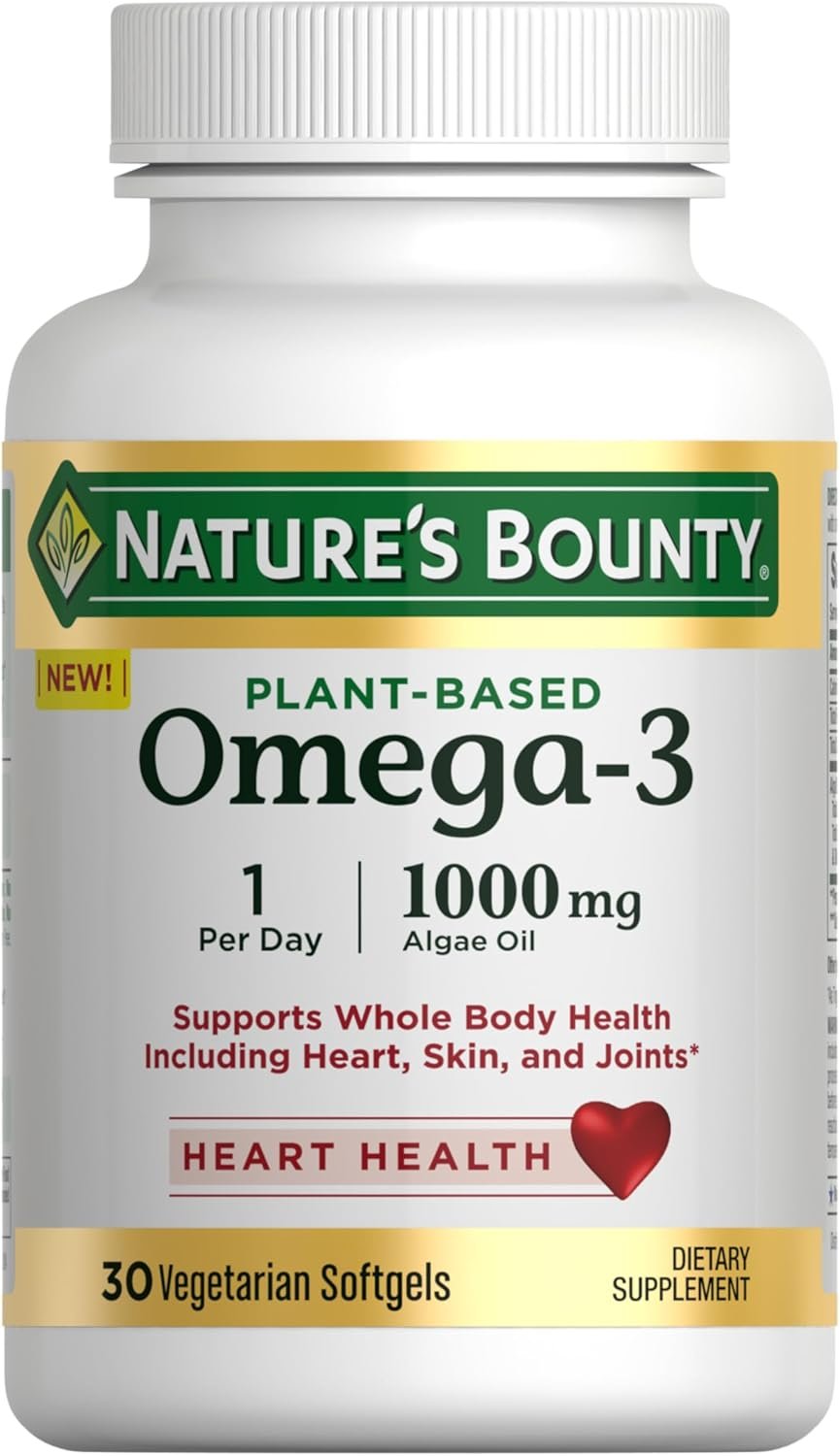 Discover the Benefits of Nature’s Bounty Plant-Based Omega 3: Your Heart and Skin Will Thank You!