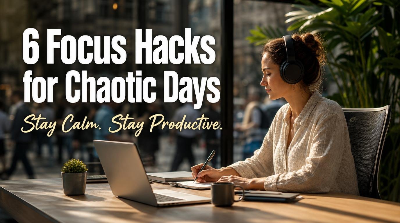 6 Focus Hacks For Chaotic, Noisy Days