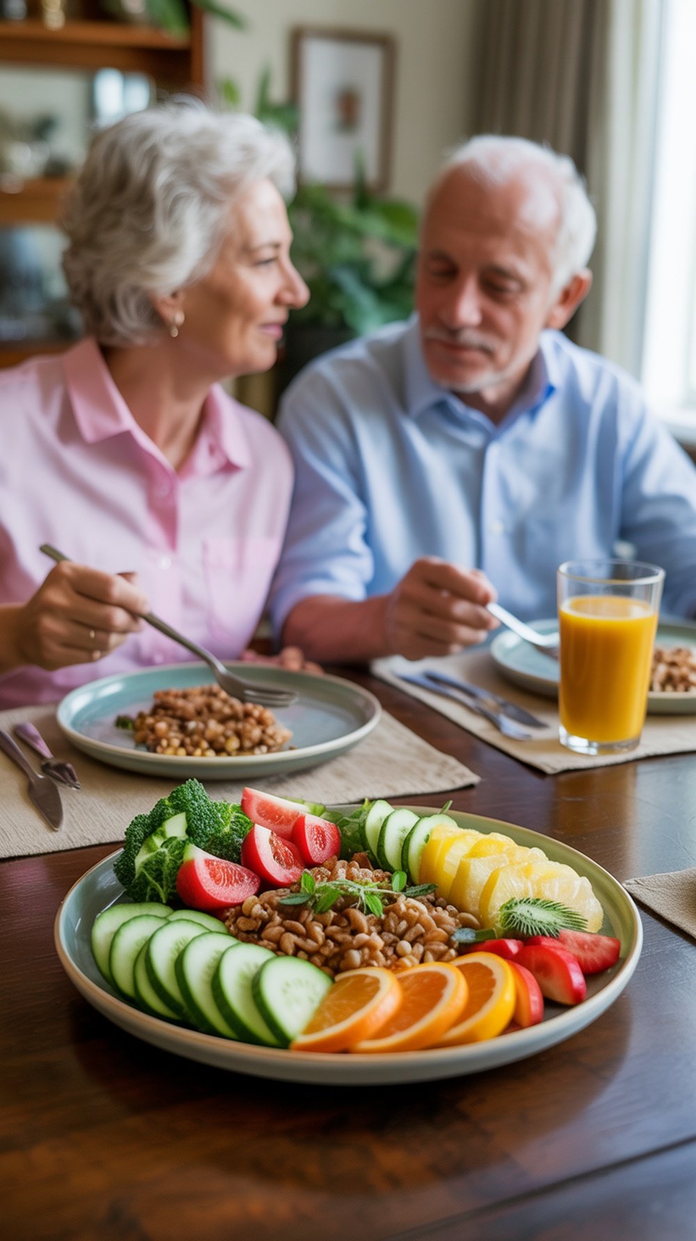 A variety of colorful fruits and vegetables arranged on a table, showcasing the importance of a balanced diet.
