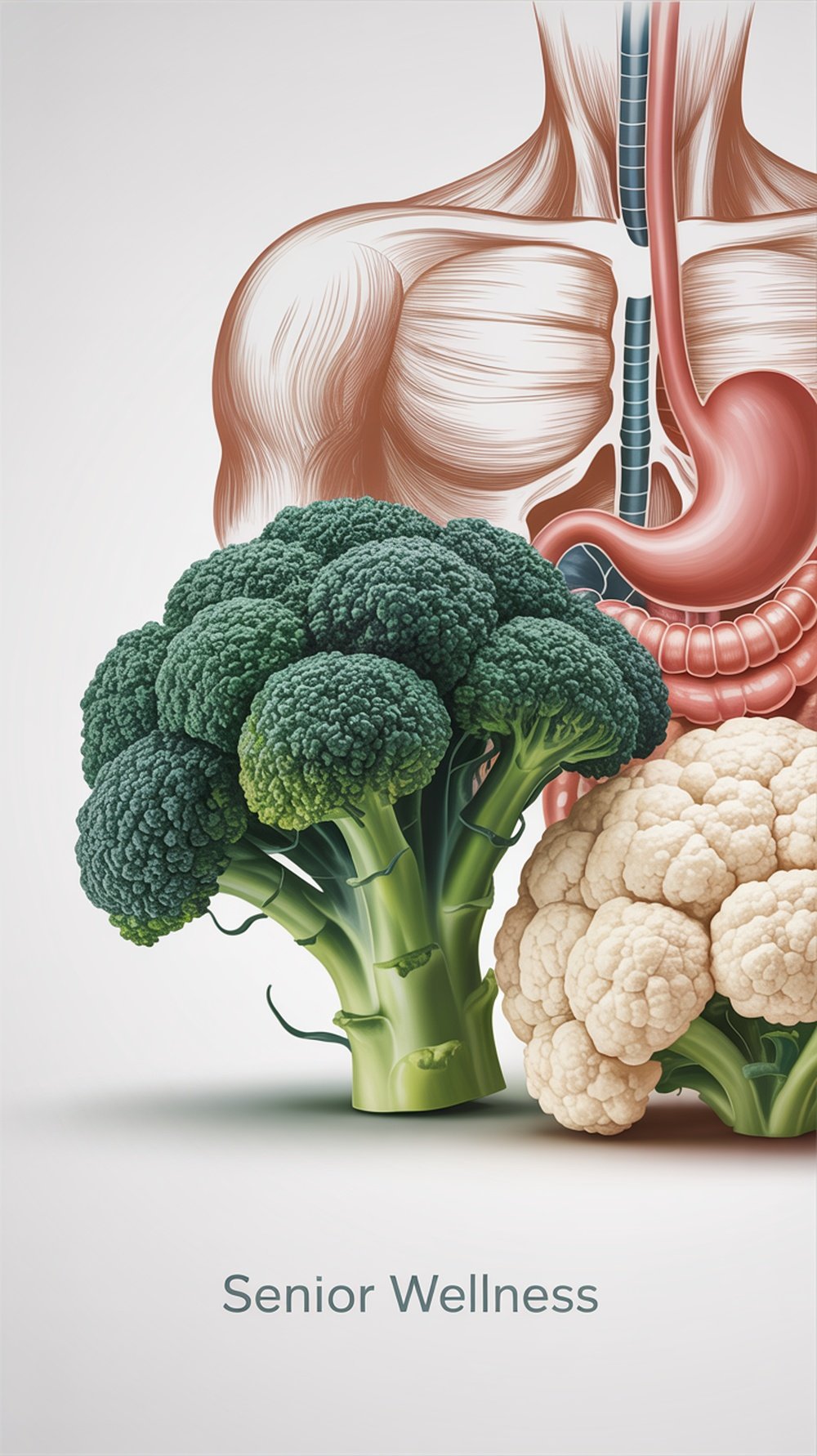 Fresh cauliflower on a teal background with greens
