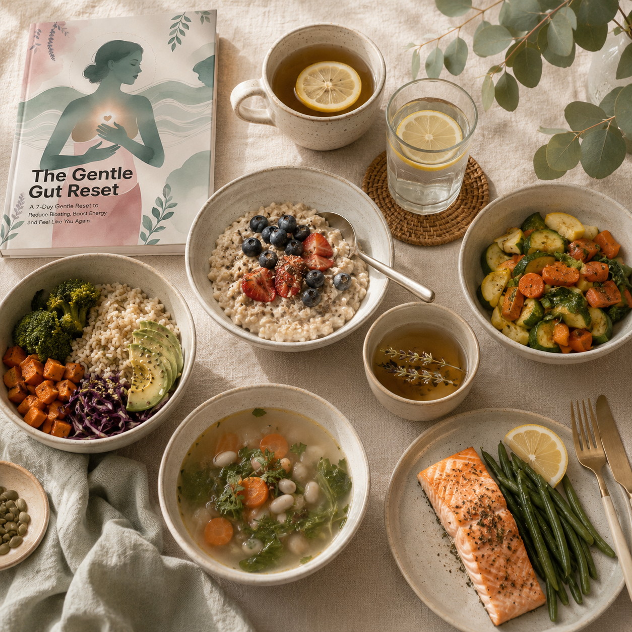 Gentle meal ideas for a calm gut reset plan
