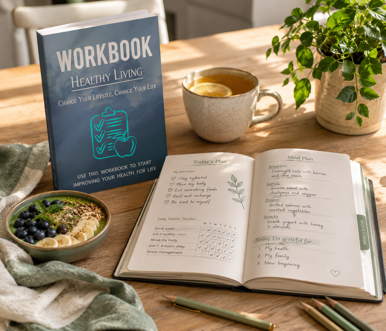 Healthy Living Workbook printable worksheets placeholder
