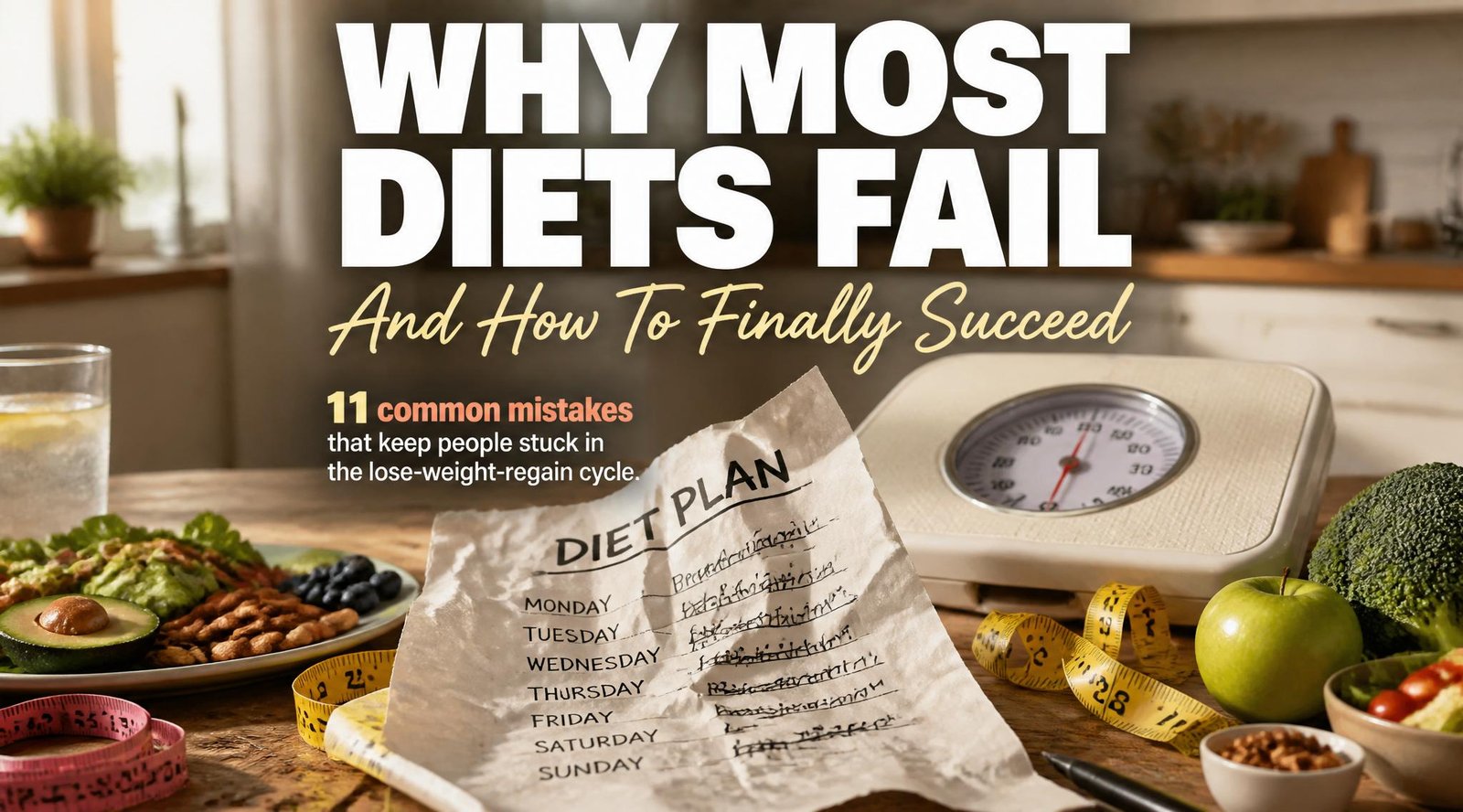 Why Most Diets Fail: 11 Reasons You Keep Starting Over
