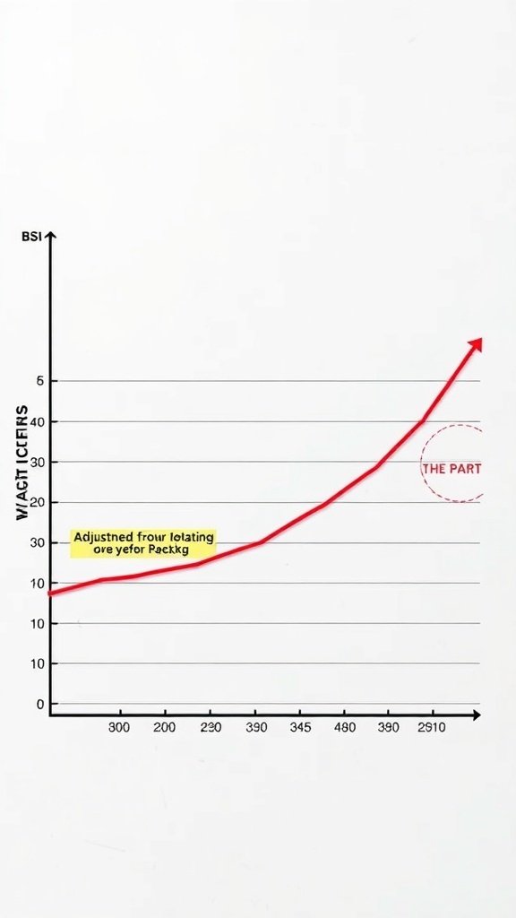 A graph showing weight loss progress with an emphasis on the need for adjustment as you progress.