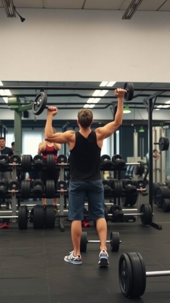 Person lifting weights in the gym, showcasing the importance of strength training for weight loss.